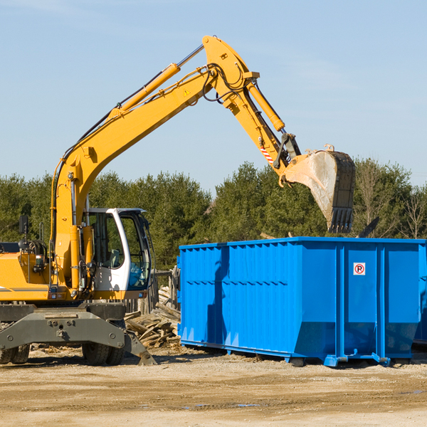 what size residential dumpster rentals are available in Lott Texas